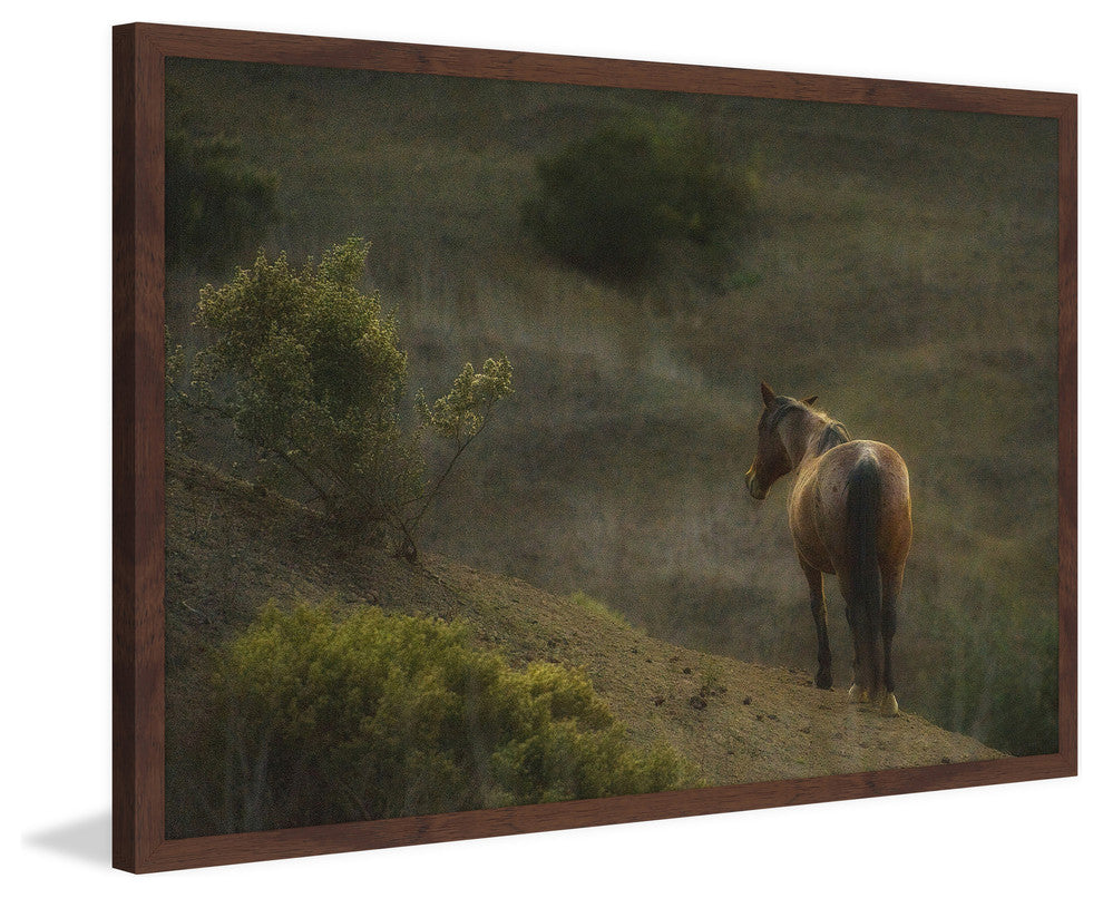 "Mustang at Dusk" Framed Painting Print, 36x24