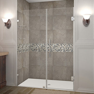 Aston Nautis GS 52"x72" Completely Frameless Hinged Shower Door, Chrome