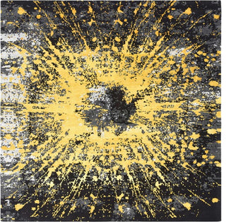 Ahgly Company Indoor Square Mid-Century Modern Area Rugs, 8' Square