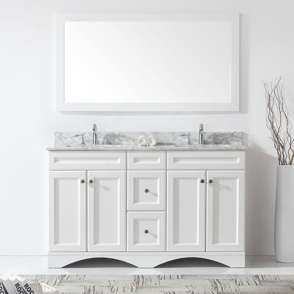 Talisa 60" Double Bathroom Vanity Set, White