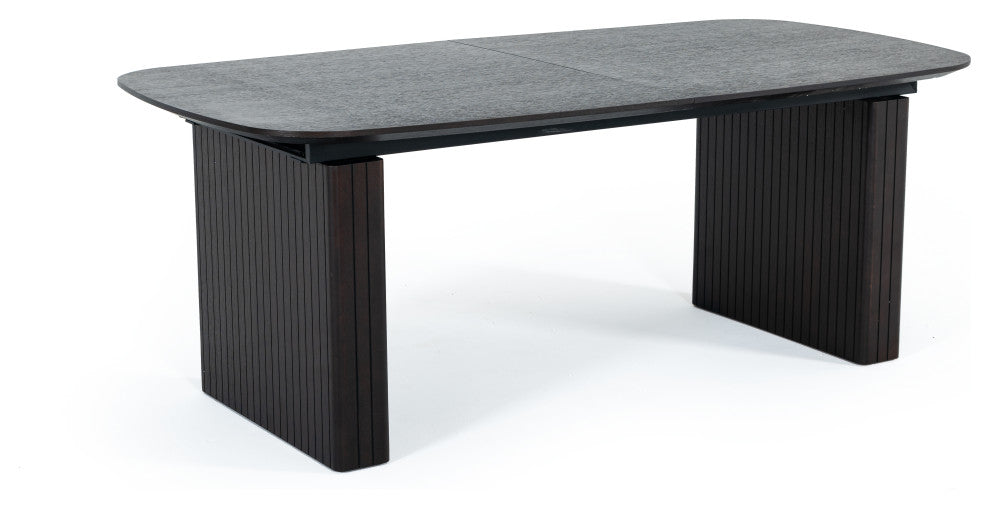 Modrest Calhoun Modern Smoked Oak Extendable Dining Table