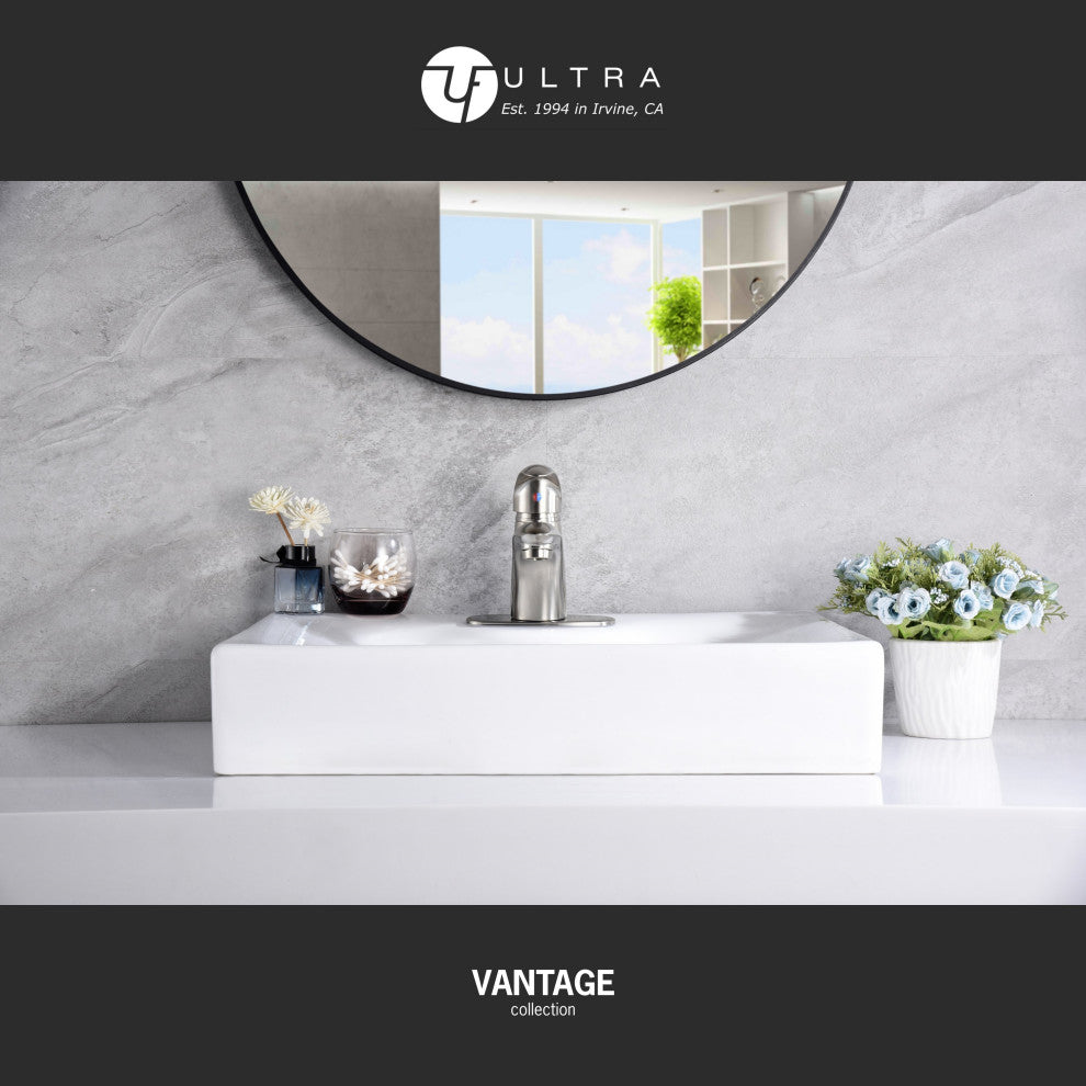 Ultra Faucets UF3412X Single Handle Bathroom Faucet, Brushed Nickel