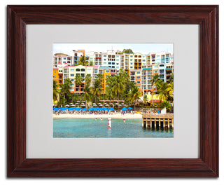 'Virgin Islands 8' Matted Framed Canvas Art by CATeyes
