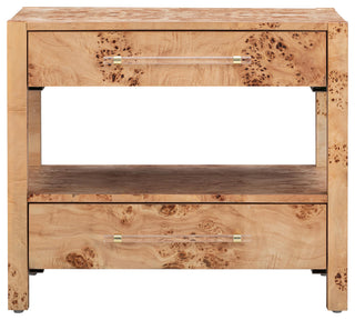 Brandyss Natural Burl Nightstand