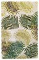 HomeRoots 8'x11' Natural Beige Hand Tufted Tropical Leaves Indoor Area Rug