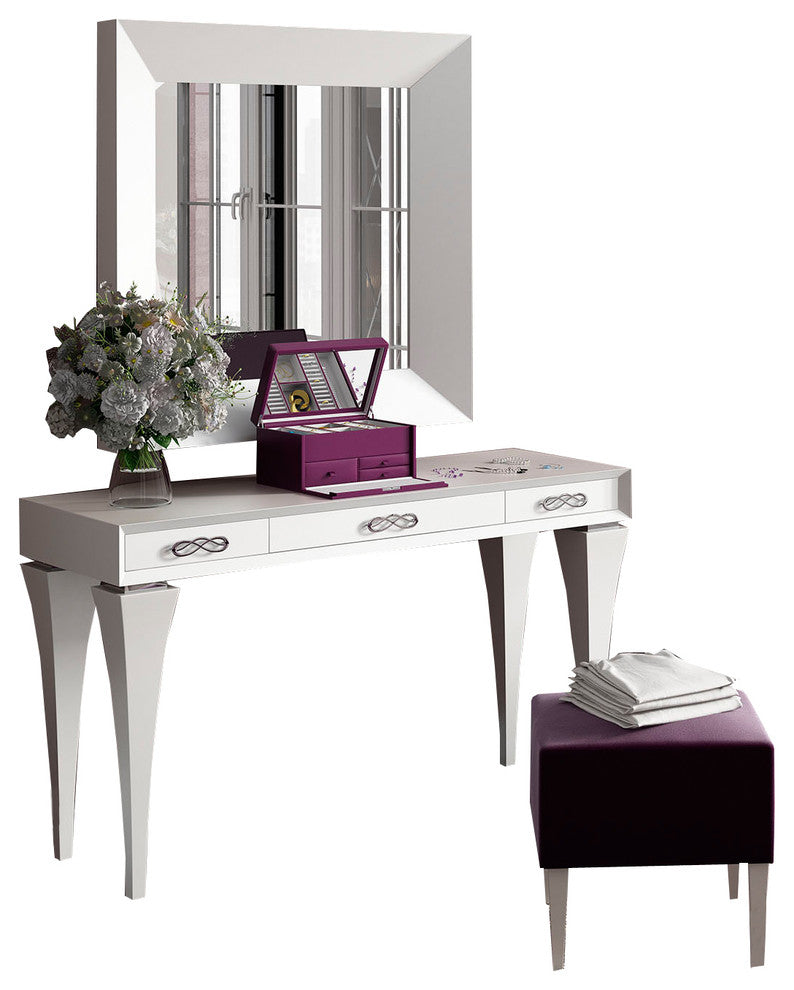 T18 Bedroom Make-up Vanity 55", White, Matte Finish