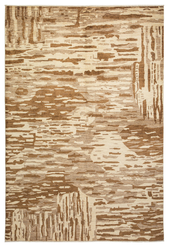 Jennifer,Eclectic, One-of-a-Kind Hand-Knotted Area Rug Ivory, 6'1"x8'9"