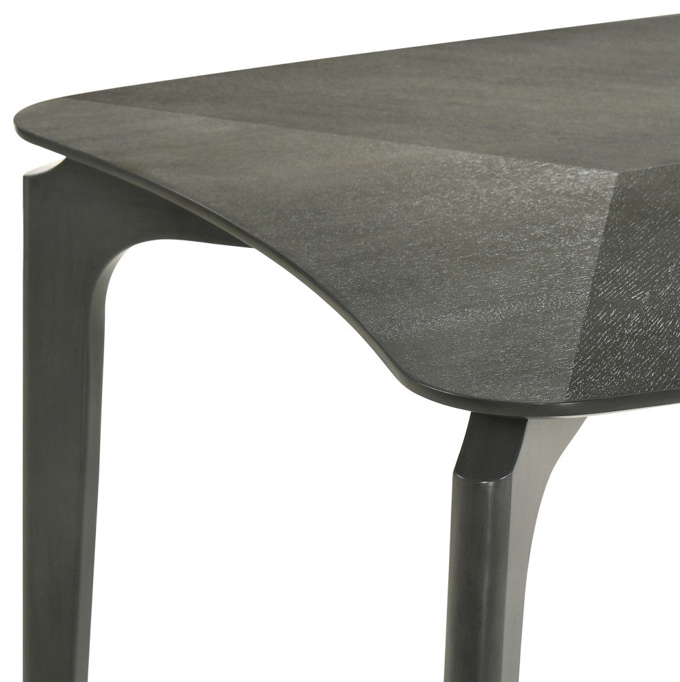 Kalia Wood Dining Table, Gray Finish