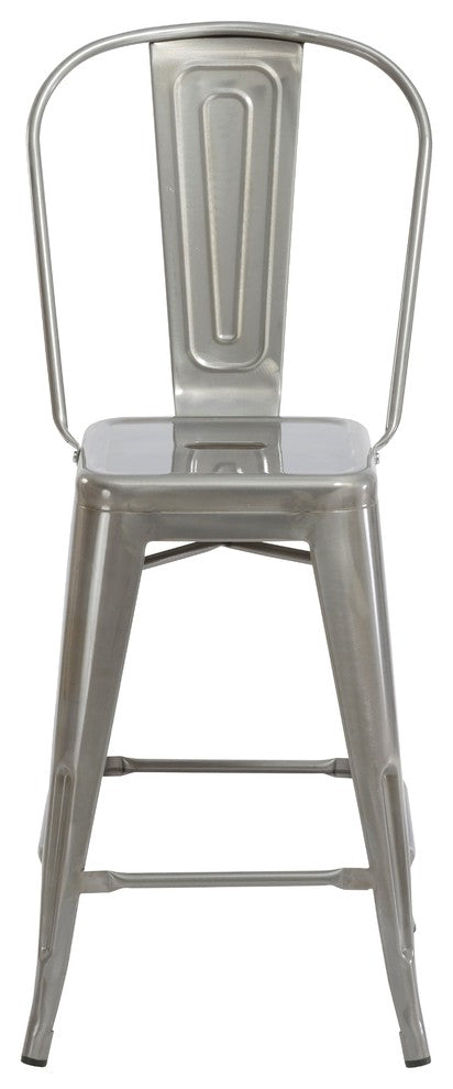 Tradd Metal Bistro Counter Stools, Set of 4, 24"