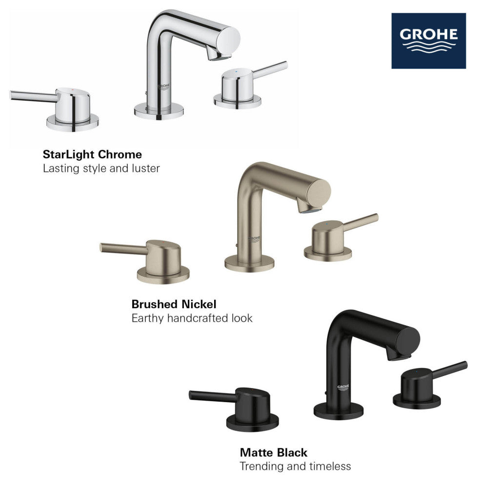 Grohe 20 572 Concetto 1.2 GPM 8"Wspread Double Handle Bathroom - Brushed Cool