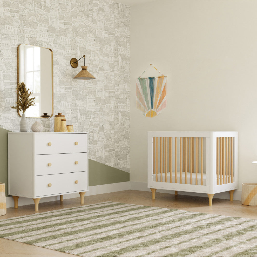 Lolly 4-in-1 Convertible Mini Crib and Twin Bed With Toddler Bed Conversion Kit