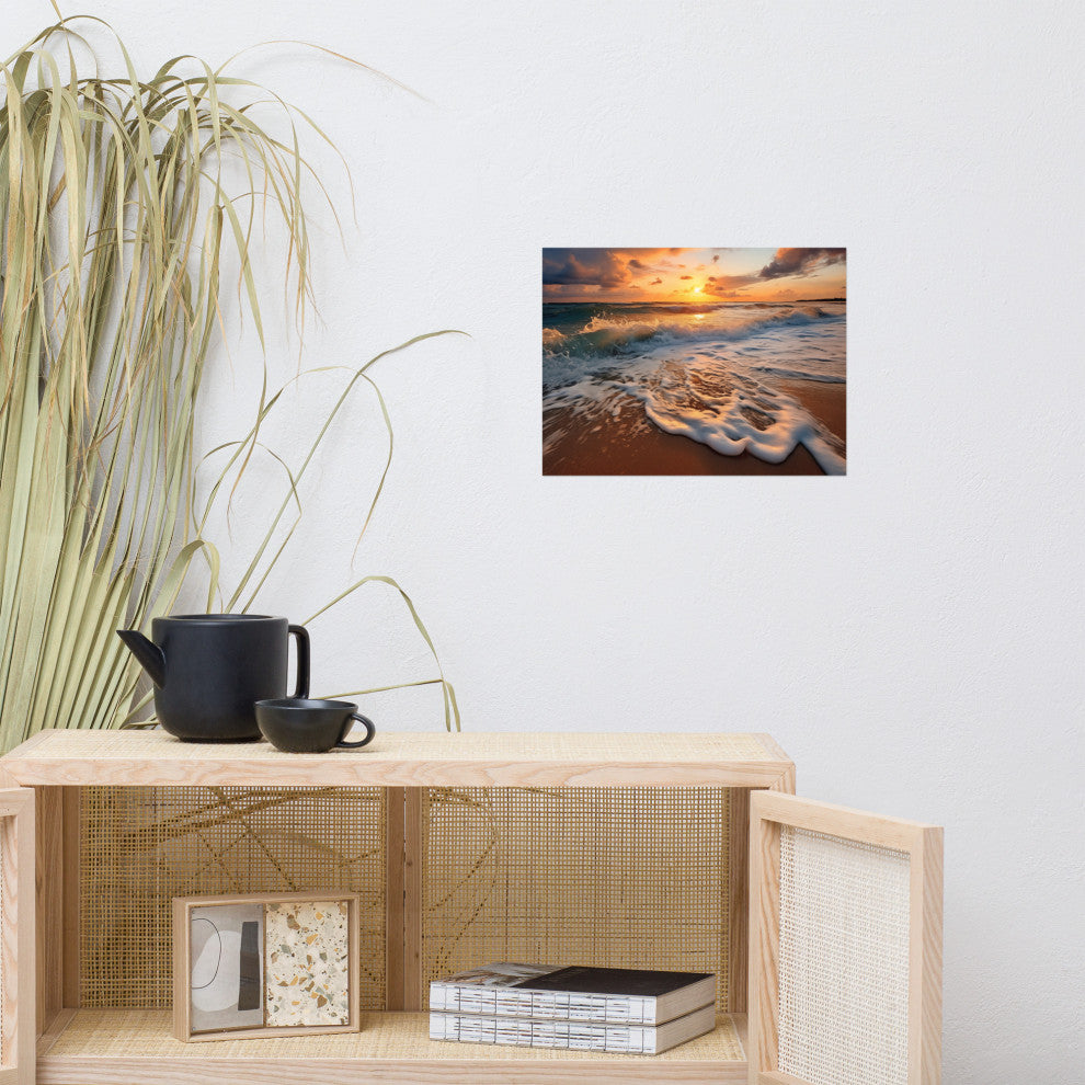 Coastal Artwork: California Dreamin' Photorealistic Digital Art Loose, 12" X 16"
