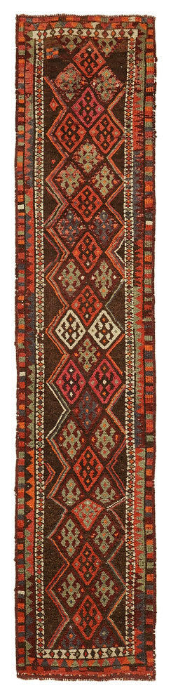 Rug N Carpet - Hand-knotted Turkish 2' 10" x 13' 0" Vintage Runner Rug