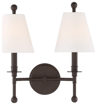 Riverdale 2 Light Dark Bronze Wall Mount