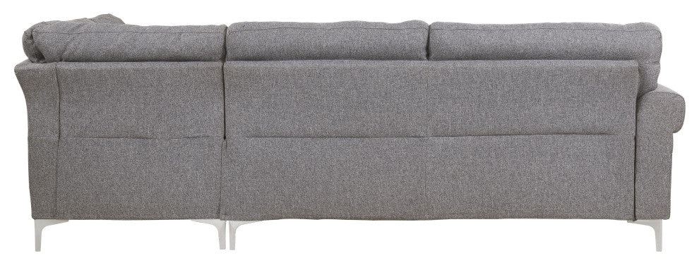 Melvyn Sectional Sofa, Gray Fabric