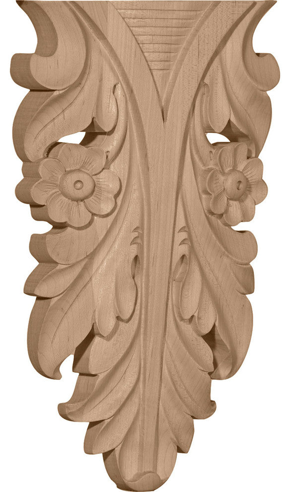 4 1/4"W x 7 1/4"H x 3/4"D, Small Dover Drop, Alder