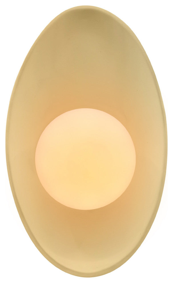 Ambiance Oval Coupe Wall Sconce, Muted Yellow