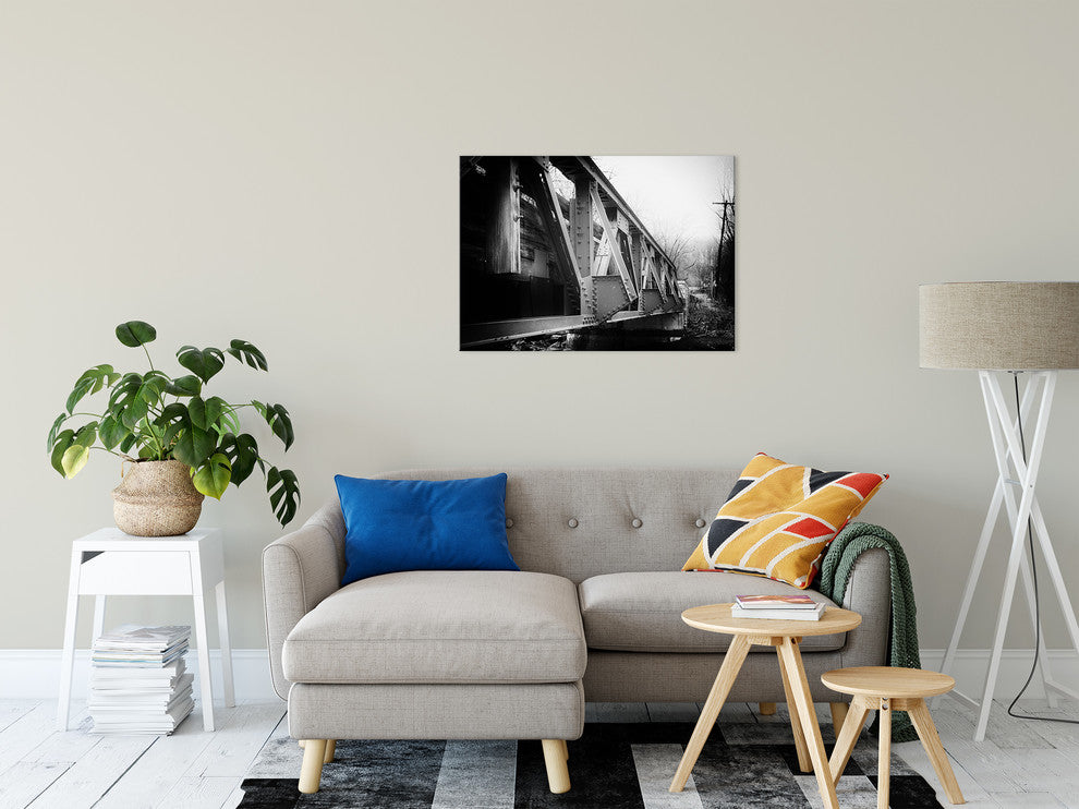 White Clay Creek Bridge Landscape Photo Canvas Wall Art Print, 24" X 36"