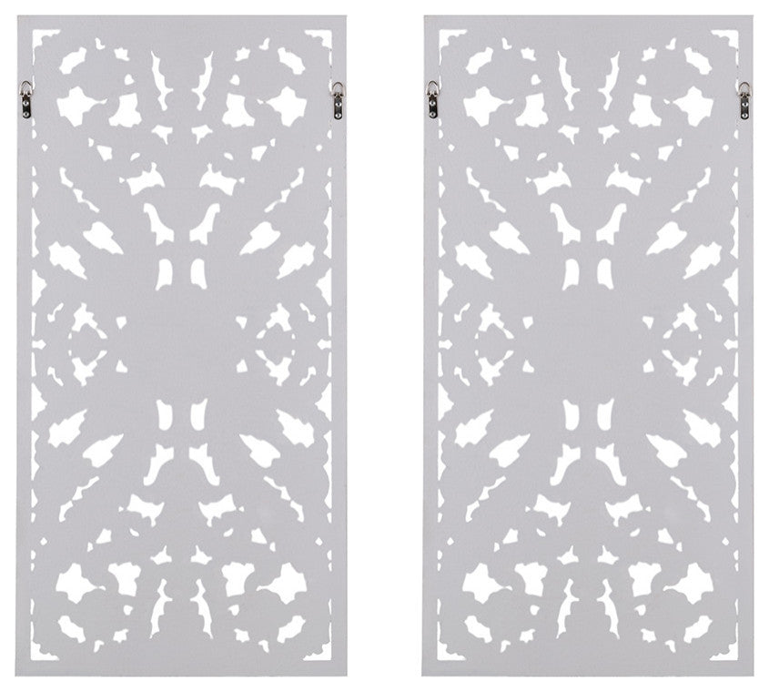 Madison Park Antique Carved Wooden Boho 2-Piece Wall Art Decor, Bronze, White