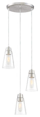 Echo 3-Light Mini Pendant, Satin Platinum