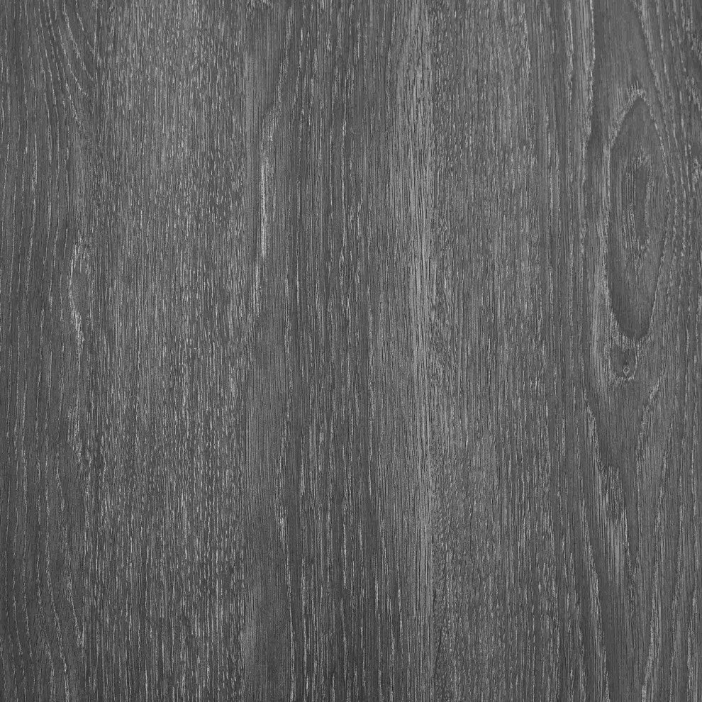 Benzara BM262431 End Table With X Metal Accent and Grain Details, Gray