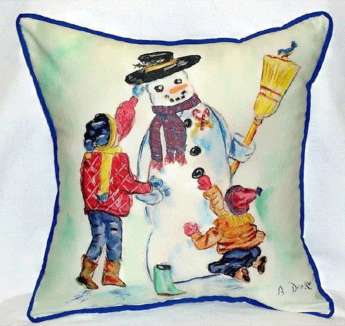 Snowman Pillow 18" x 18"