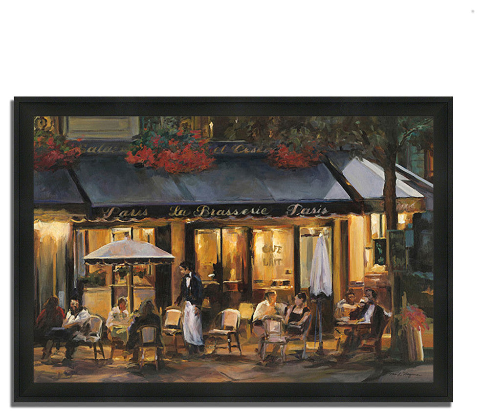 "La Brasserie" By Marilyn Hageman, Framed Painting Print, Ready To Hang