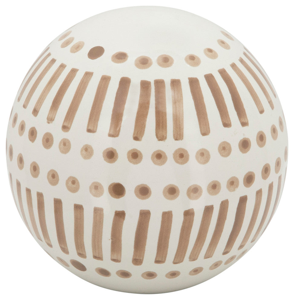 Ceramic 3-Piece Set Orbs, Tan