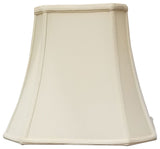 Royal Designs Square Cut Corner Bell Lamp Shade, Eggshell, 9x16x13