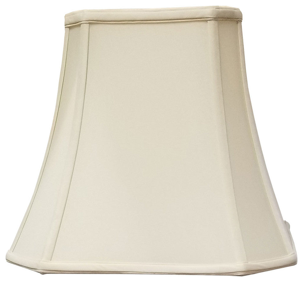Royal Designs Square Cut Corner Bell Lamp Shade, Eggshell, 9x16x13