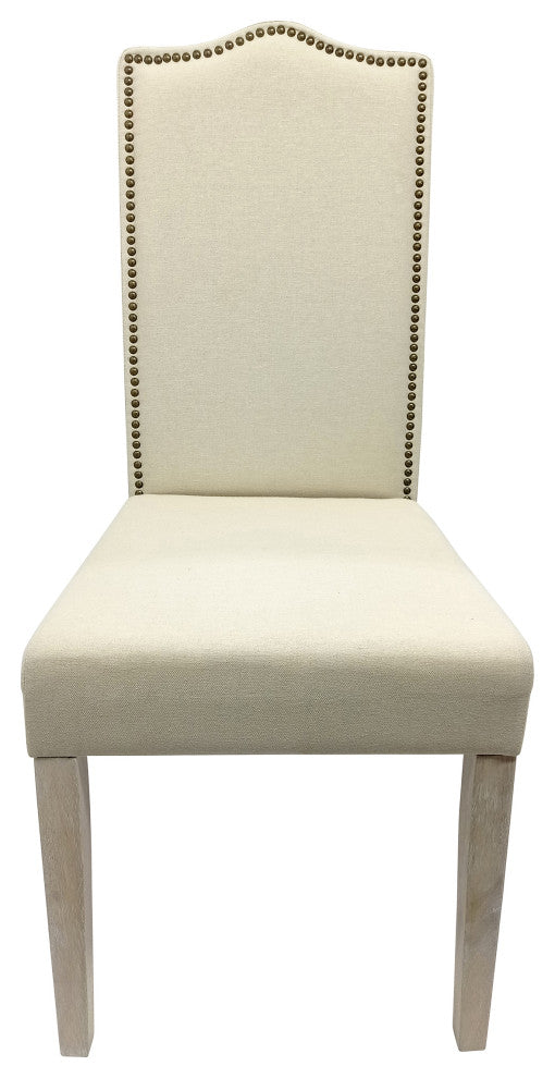 Romero Parson Chair, Natural Driftwood and Linen