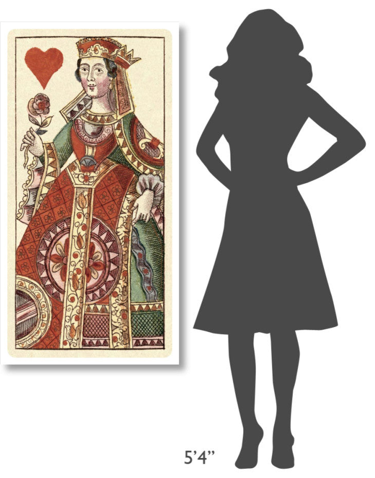 "Queen of Hearts (Bauern Hochzeit Deck)" Paper Art, 26"x50"