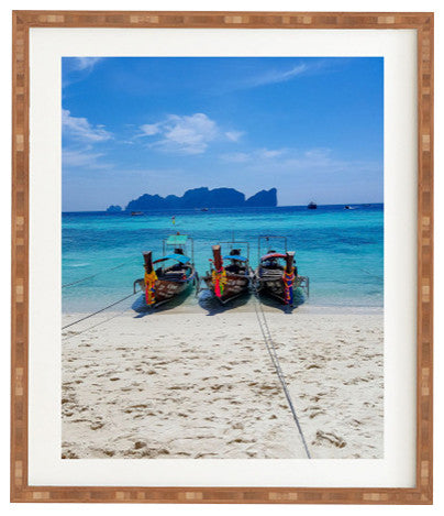 Tristanvision Island Hopping On Longtails Framed Wall Art, 14x16.5"