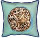 Sand Dollar - Teal Large Indoor/Outdoor Pillow 18x18