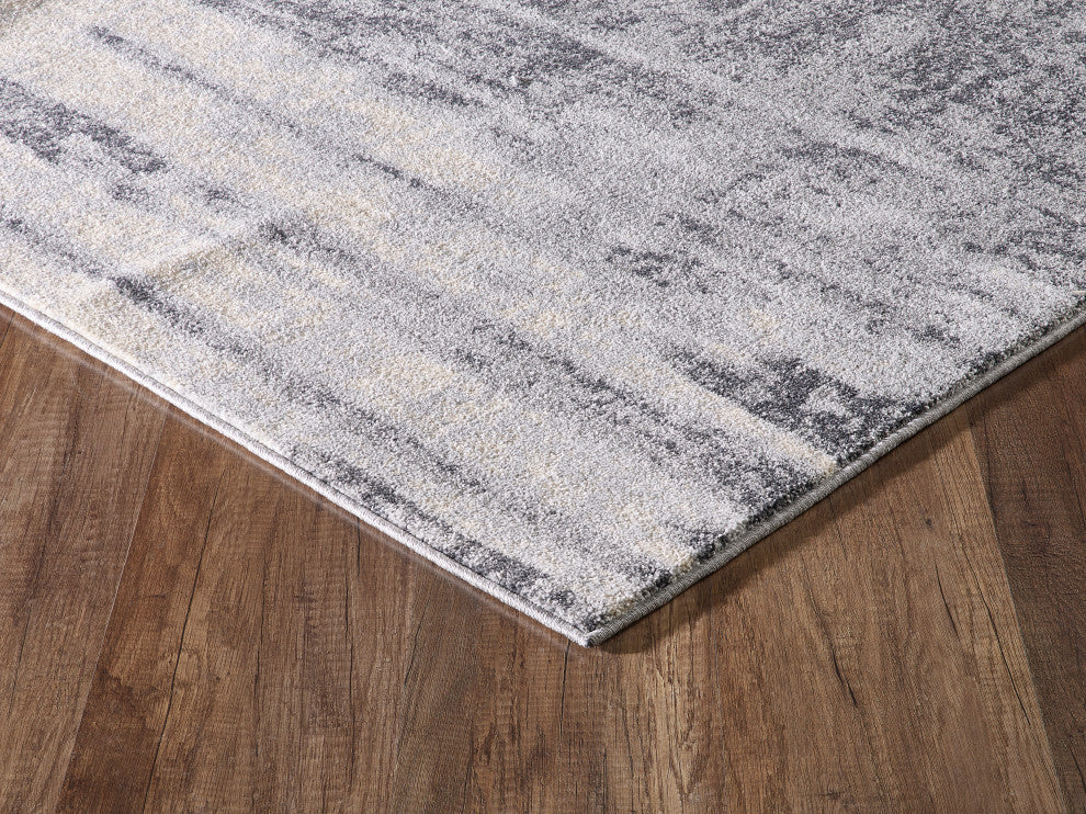 Abani Quartz QRZ110A Grey Beige Contemporary Distressed Area Rug