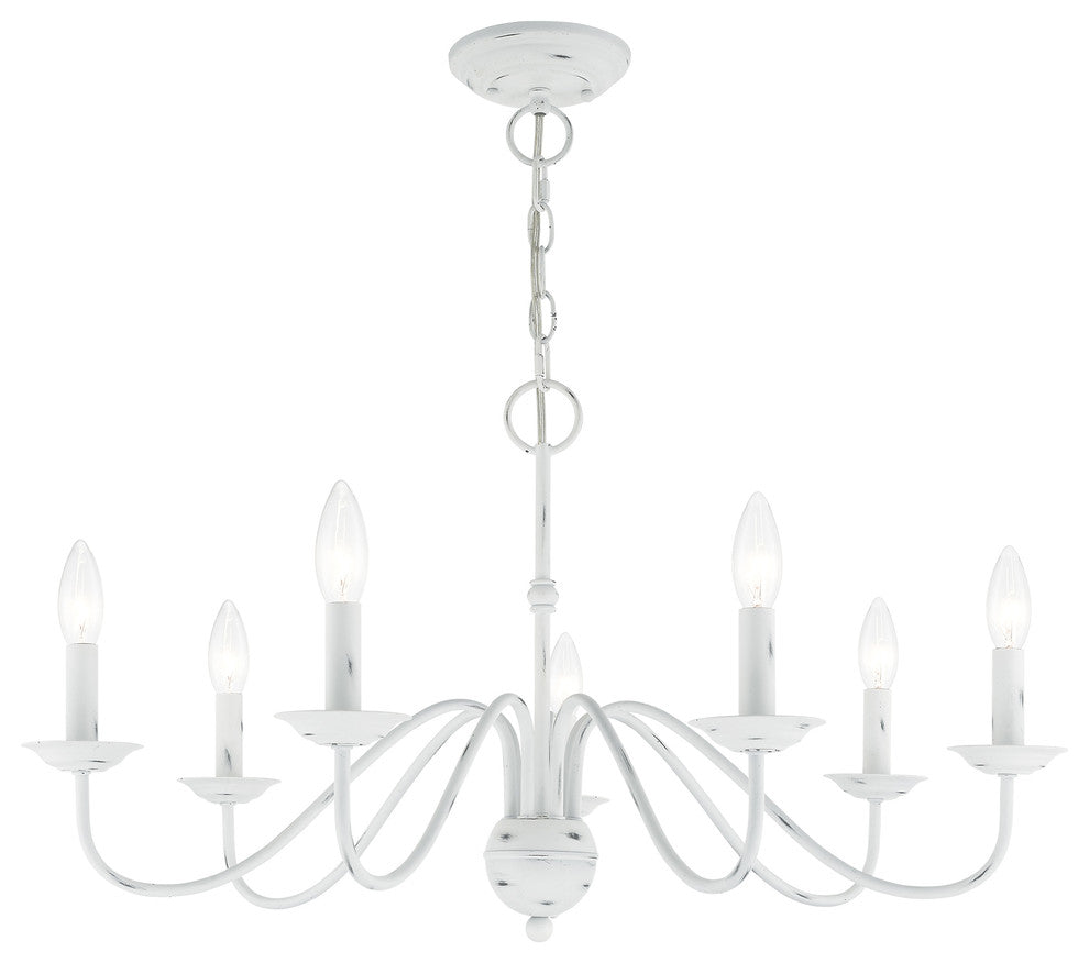 Traditional Chandelier, Antique White