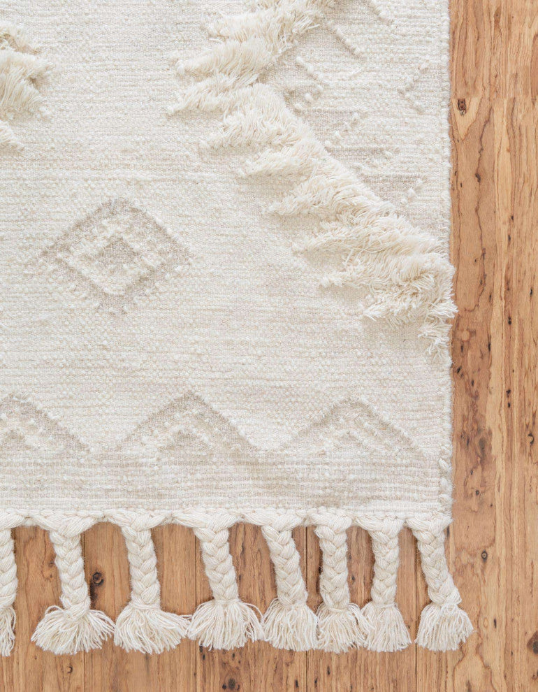 Unique Loom Ivory Mesa Area Rug, Ivory, 2'2x6', Runner