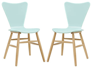 Cascade Dining Chair Set of 2, Light Blue