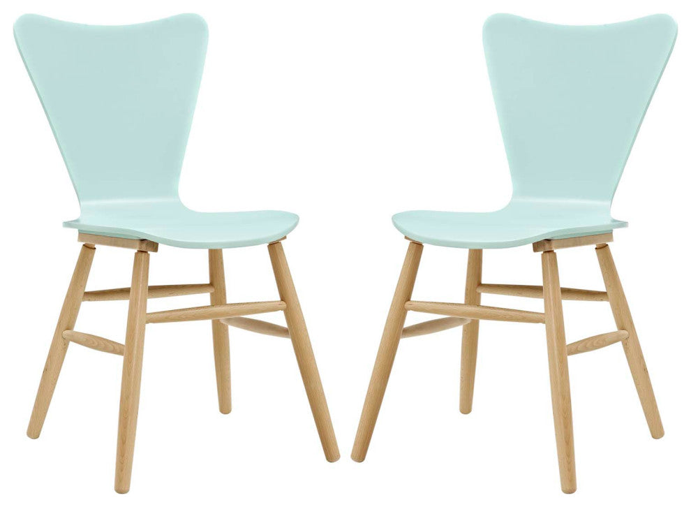 Cascade Dining Chair Set of 2, Light Blue