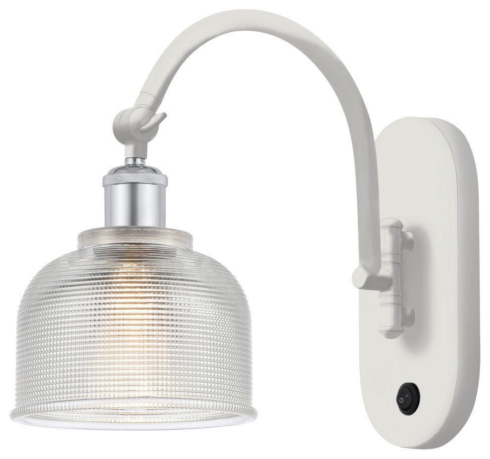 INNOVATIONS 518-1W-WPC-G412-LED 1-Light Sconce White and Polished Chrome