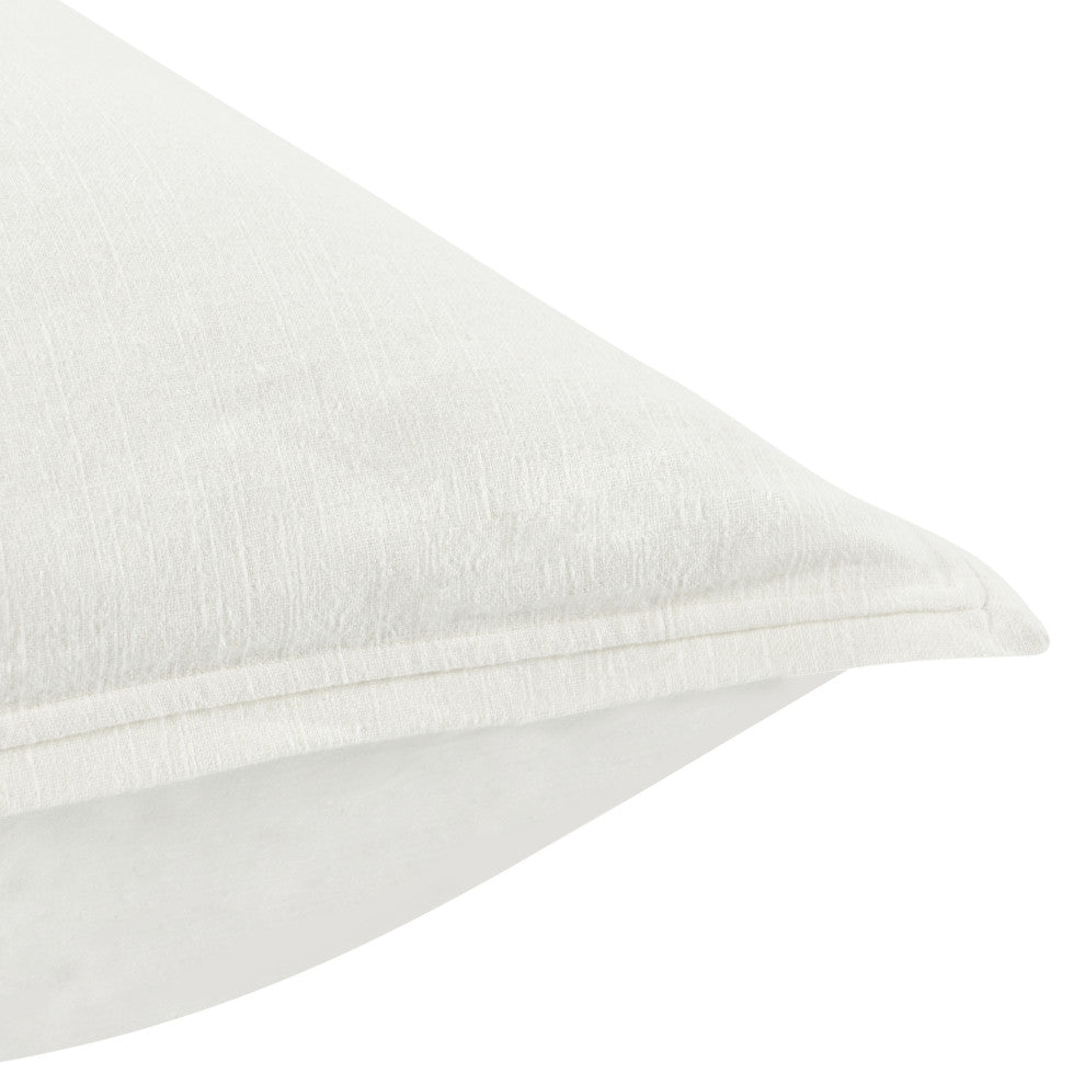 Talia Cotton Linen Blend Shams, Natural, Ivory, Standard Sham