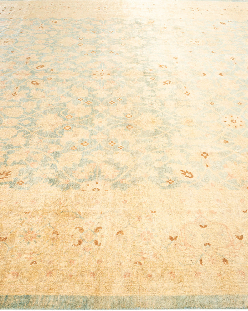 Hopin One-of-a-Kind Hand-Knotted Area Rug Light Blue, 8'0"x10'2"