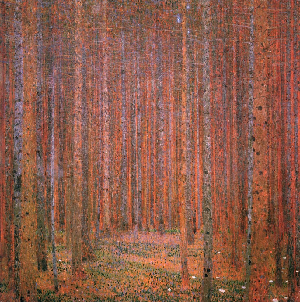 Gustav Klimt Fir Forest I Wall Decal