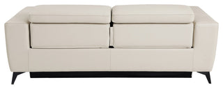 Arezzo Genuine Italian Leather Modern Sofa, Beige