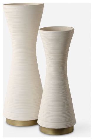 Uttermost - 18142 - Vases, S/2 - Ridgeline - Pristine White
