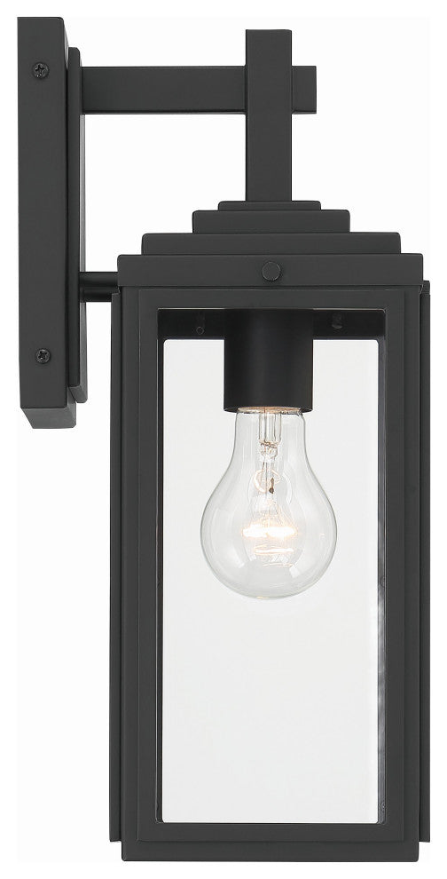 Byron 1-Light Matte Black Outdoor Wall Mount