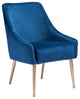 Gold and Blue Microfiber Comfy Armchair