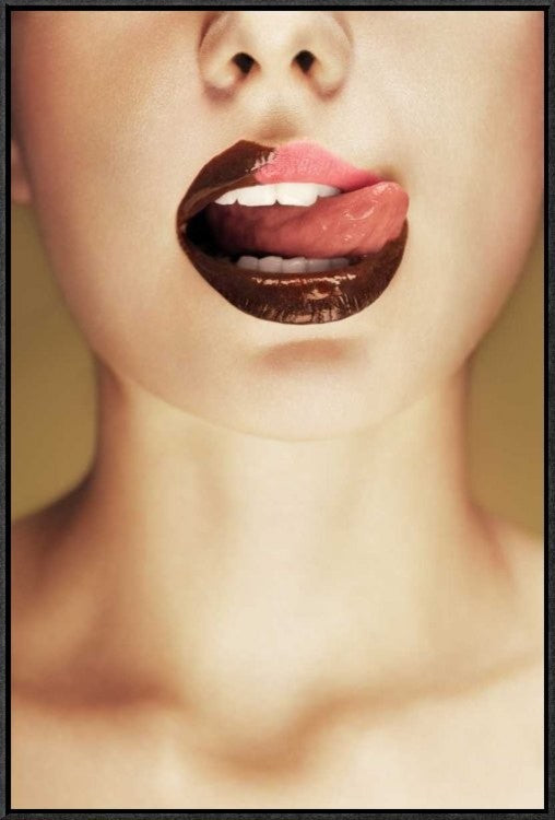 "Chocolate" Framed Canvas Giclee by Vladimir Katiev, 21x31"