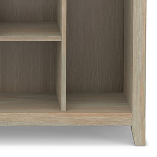 Amherst Solid Wood Multi Cube Bookcase And Storage Unit, Distressed Grey
