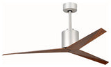 Eliza 56" Ceiling Fan, Brushed Nickel and Walnut
